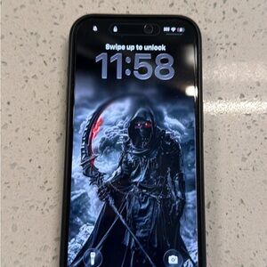 Apple Black Smartphone with Dark Theme
